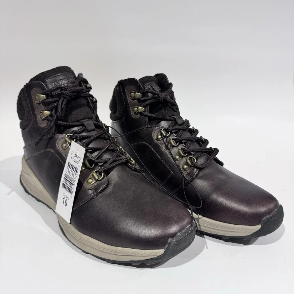 NEW Khombu Nick Leather Memory Foam Men's 10 Outdoor Hiker Work Boots |‎ 1323899